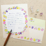 Cozyca Products コジカプロダクツ 北澤平祐 レターセット はるかぜにのるみんな くだものをはこぶみんな heisuke kitazawa 植物 花 女の子 動物 果物 フルーツ 美濃和紙 手紙 便箋 letter おしゃれ かわいい