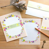 Cozyca Products コジカプロダクツ 北澤平祐 レターセット はるかぜにのるみんな くだものをはこぶみんな heisuke kitazawa 植物 花 女の子 動物 果物 フルーツ 美濃和紙 手紙 便箋 letter おしゃれ かわいい