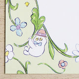 Cozyca Products コジカプロダクツ 北澤平祐 ブロックメモ はるかぜにのるみんな くだものをはこぶみんな heisuke kitazawa 植物 花 女の子 動物 果物 フルーツ メモ メモ帳 メッセージカード 手紙 レター memo messagecard card letter おしゃれ かわいい