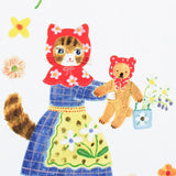 Cozyca Products コジカプロダクツ Aiko Fukawa ブロックメモ niko niko SMILE! Little fluffy friends 花 ネコ うさぎ リス メモ メモ帳 メッセージカード 手紙 レター memo messagecard card letter おしゃれ かわいい