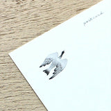Cozyca Products コジカプロダクツ 浅野みどり はがき箋 Birds three o’clock 鳥 3時 おやつ はがき 手紙 レター ポストカード letter card postcard おしゃれ かわいい