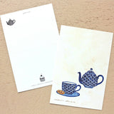 Cozyca Products コジカプロダクツ 浅野みどり はがき箋 Birds three o’clock 鳥 3時 おやつ はがき 手紙 レター ポストカード letter card postcard おしゃれ かわいい