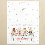 Cozyca Products コジカプロダクツ Aiko Fukawa バースデーカード niko niko SMILE! HAPPY BIRTHDAY Special day 誕生日 祝い バースデー 花 ネコ うさぎ リス おしゃれ かわいい