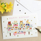 Cozyca Products コジカプロダクツ Aiko Fukawa バースデーカード niko niko SMILE! HAPPY BIRTHDAY Special day 誕生日 祝い バースデー 花 ネコ うさぎ リス おしゃれ かわいい