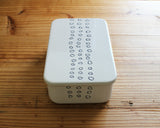 倉敷意匠 Classiky mitsou お弁当箱 てんてん あずき色まる 鋼板 野田琺瑯 琺瑯 ほうろう 弁当ケース バターケース 裁縫箱 テーブルウェア 奥村麻利子 かわいい おしゃれ ギフト プレゼント