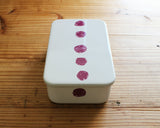 倉敷意匠 Classiky mitsou お弁当箱 てんてん あずき色まる 鋼板 野田琺瑯 琺瑯 ほうろう 弁当ケース バターケース 裁縫箱 テーブルウェア 奥村麻利子 かわいい おしゃれ ギフト プレゼント