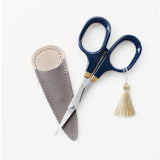cohana Kohana Limited Edition Japanese Blue Material Blue Lacquer and Gold Makie Small Scissors Navy Blue Dark Blue