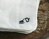 倉敷意匠 Classiky mitsou リネンガーゼ ハンカチ 黒猫 お友だち ウインク リンゴ コーヒー パン リネン ガーゼ linen gauze handkerchief 奥村麻利子 かわいい おしゃれ ギフト プレゼント