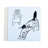 Classiky Traneco Bonbon 프린트 타일 7.3cm 1 피스 고양이