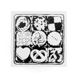 Sello erizo pastelero 30 x 30mm Harry el erizo parte superior del cuerpo Kororo el panda Acostado Muñón Paraguas Lata de galletas Mocha el conejo Flor cuadrada