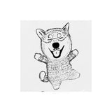 パティシエハリネズミ スタンプ 30×30mm チョコレート缶 蓋 パン焼き窯 カート ブラックベア シバ犬のそら豆ちゃん お買い物バッグ プレゼント お手紙ハリー