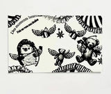 Konditorkoch-Igel-Stempel, 30 x 30 mm, runde Box, Teddybär, Mama, Streichholzschachtel, Futon, Schaufenster, Herz, Schlüsselanhänger, süßer Regen, Pfeil und Bogen, Harry zieht