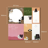 BGM ビージーエム メモパッドセット MEMONO 8種セット 喫茶アラモード vol.2 ステンドグラス パンダ日和 喫茶クロネコ ミニメモ コラージュ コラージュペーパー 手帳 箔押し お得 まとめ買い