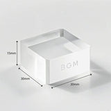 BGM アクリルブロック Cube クリアスタンプ用 30x30x15mm ビージーエム はんこ 手帳 パーツ アクリルホルダー Acrylic Block BT-AB005
