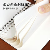 BGM-Stickerbuch, A6-Format, 24 Blatt, 48 Seiten, Café a la mode, Kuroneko und Zitronenkuchen, Kuroneko und Erdbeerkuchen, Trennpapier