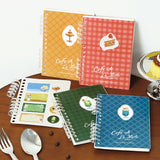 BGM-Stickerbuch, A6-Format, 24 Blatt, 48 Seiten, Café a la mode, Kuroneko und Zitronenkuchen, Kuroneko und Erdbeerkuchen, Trennpapier