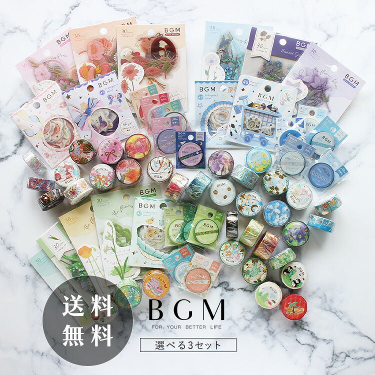 BGM マスキングテープ マステ フレークシール セット 全国送料無料 5mm