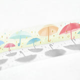 BGM ビージーエム クリアテープ 夏限定 2025 Limited 20mm 2cm 2センチ 20ミリ幅 パーゴラの下の猫 犬とひまわり カラフル傘 アイス ラムネ 空図鑑 夏空 夏 ギフト カード 手帳 コラージュ 素材