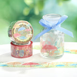 BGM ビージーエム クリアテープ 夏限定 2025 Limited 20mm 2cm 2センチ 20ミリ幅 パーゴラの下の猫 犬とひまわり カラフル傘 アイス ラムネ 空図鑑 夏空 夏 ギフト カード 手帳 コラージュ 素材