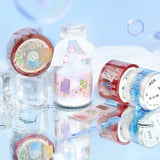 BGM ビージーエム クリアテープ 夏限定 2025 Limited 20mm 2cm 2センチ 20ミリ幅 パーゴラの下の猫 犬とひまわり カラフル傘 アイス ラムネ 空図鑑 夏空 夏 ギフト カード 手帳 コラージュ 素材