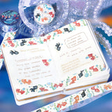 BGM ビージーエム マスキングテープ 夏限定 2025 Limited 15mm 1.5cm 1.5センチ 15ミリ幅 海岸のお散歩ネコ 夏の港 金魚 夏夜の夢 朝顔 夏スイカ 夏 ギフト カード 手帳 コラージュ 素材