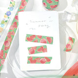 BGM ビージーエム マスキングテープ 夏限定 2025 Limited 15mm 1.5cm 1.5センチ 15ミリ幅 海岸のお散歩ネコ 夏の港 金魚 夏夜の夢 朝顔 夏スイカ 夏 ギフト カード 手帳 コラージュ 素材