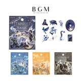 BGM ビージーエム クリアシール 星屑マジック 10デザインx3枚(30枚) 天王星 海王星 金星 冥王星 ギフト カード 手帳