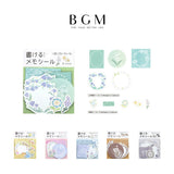 BGM ビージーエム メモシール 花日和 10デザインx3枚(30枚) ミドリ イエロー ピンク ブルー ブラウン グレー ギフト カード 手帳