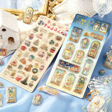 2個セット BGM ビージーエム 立体シートシール きゅるるんシール 2026 クリスマス限定 喫茶アラモード ステンド クリスマスギフト ぷっくり デコシール お得 まとめ買い シール交換