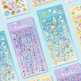 【お一人様2セットまで】 2個セット BGM ビージーエム 立体シートシール きゅるるんシール 夏限定 海の欠片 夏のsweet 3D ぷっくり デコシール お得 まとめ買い シール交換