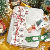 6個セット BGM ビージーエム 2025 クリスマス限定 マスキングテープ 15mm スノーマン ミニオブジェ クリスマスの森 リボン 北欧のオーナメント マステ 和紙 シール 箔押し お得 まとめ買い