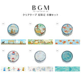 6個セット BGM ビージーエム クリアテープ 夏限定 海辺と猫 猫たちの夏休み 金魚のゆらめき 夏色こおり ひかりの泡 波影 クリア 透明 お得 まとめ買い