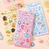 BGM 3D 시트 스티커 큐루룬 스티커 3종 세트