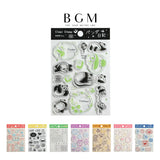 BGM クリアスタンプ はんこ 透明 ダイアリー パンダ日記 暮らし日記 ゆるライフ 記録・シート 乙女ブローチ レトロ・雑貨 午後の茶会 旅するスタンプ スタンプ はんこ ビージーエム 手帳 ギフト