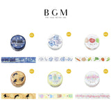 BGM マスキングテープ Life 箔押し 15mm 1.5cm 1.5センチ 15ミリ幅 マステ 銀河列車 氷 野菜 ネコと糸 ゆるふわドリンク フラワーライン ビージーエム
