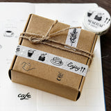 BGM ビージーエム マスキングテープ 6個セット モノトーン 箔押し 15mm 1.5cm 1.5センチ 15ミリ幅 カフェ スワッグ 星空 街並み 雨 レース まとめ買い 大人買い お得セット ギフト カード 手帳