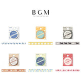 BGM ビージーエム マスキングテープ Life 5mm 0.5cm 0.5センチ 5ミリ幅 小さな青い花 ネコたち ダックスフント 趣味時間 星夢 皮むきリンゴ 和紙 マステ ギフト カード 手帳