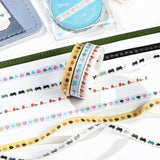 BGM ビージーエム マスキングテープ Life 箔押し 5mm 0.5cm 0.5センチ 5ミリ幅 星花火 まるまる 贈る花 ドキドキ 黒猫ちゃん お茶タイム 和紙 マステ ギフト カード 手帳