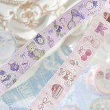 BGM ビージーエム マスキングテープ 6個セット メルヘンパーティ 箔押し 20mm 2.0cm 2.0センチ 20ミリ幅 ストロベリー ティータイム ミルクティー シルバーグレイ パフューム ガーデン まとめ買い 大人買い お得セット ギフト カード 手帳