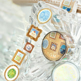 BGM ビージーエム クリアテープ Life 箔押し 20mm 2.0cm 2.0センチ 20ミリ幅 飾り絵 パンダ中華 空のカクテル タイル模様 ピンク格子 うさちゃん 和紙 マステ ギフト カード 手帳