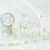 BGM ビージーエム クリアテープ Life 箔押し 20mm 2.0cm 2.0センチ 20ミリ幅 飾り絵 パンダ中華 空のカクテル タイル模様 ピンク格子 うさちゃん 和紙 マステ ギフト カード 手帳