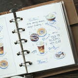 BGM ビージーエム マスキングテープ 6個セット 旅と、カフェと、ダイアリー 箔押し 20mm 2.0cm 2.0センチ 20ミリ幅 Honey Mocha Rose Mint Orange Noir まとめ買い 大人買い お得セット ギフト カード 手帳