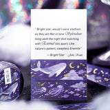 BGM ビージーエム マスキングテープ 空図鑑 箔押し 20mm 2.0cm 2.0センチ 20ミリ幅 光露 夕陽 流星 極光 夜凪 月夜空 景色 雲 夜空 オーロラ 夕焼け 花火 夏 和紙 マステ ギフト カード 手帳