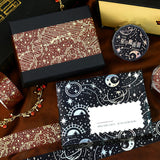 BGM ビージーエム マスキングテープ 星の魔術書 20mm 2cm幅 2センチ 和紙 蒼 霊 焔 聖 光 闇 マステ 魔法 洋書 ギフトカード 手帳 箔押し コラージュ 素材