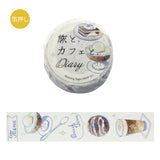 BGM Masking Tape 20 mm Voyage, café, journal intime