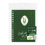 BGM-Stickerbuch, A6-Format, 24 Blatt, 48 Seiten, Café a la mode, Kuroneko und Zitronenkuchen, Kuroneko und Erdbeerkuchen, Trennpapier