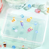 BGM ビージーエム キャンディシール 90x175mm アイスドリンク コーヒーブレイク いちごスイーツ ハッピーパーティー 彩りブローチ 数字アルファベット 立体 シートシール シール ギフトカード 手帳 コラージュ 素材