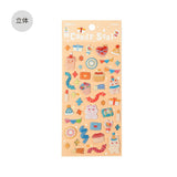 BGM Candy Seal 90x175 mm 1 feuille de boisson glaciaire Break Preche à fraises Souiches Happy Party Brooch Numéro Alphabet