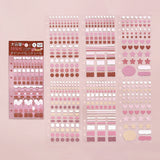 BGM ビージーエム シートシール デイリーパレットシール 6シート入り 特殊紙 手帳 スケジュール 丸 三角 四角 図形 シール ギフトカード 手帳 コラージュ 素材