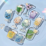 BGM ビージーエム クリスタルシール 夏限定 2025 Limited 70 x 165mm 1シート入り 海とソーダ 波間のきらめき 海 ソーダ 波間 きらめき 限定 エポキシ樹脂 クリスタル 夏 シール コラージュ ステッカー ギフト カード 手帳 素材